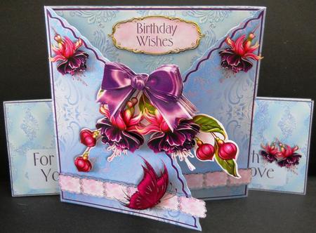 Curved Flap Gatefold Kit - Fuschia Bow by Yvonne Middleton