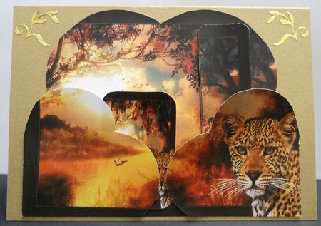 Big Cat Wraparound Bookmark Card by Yvonne Middleton