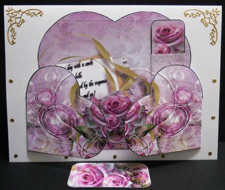 Heart Shaped Roses Bookmark Card by Yvonne Middleton