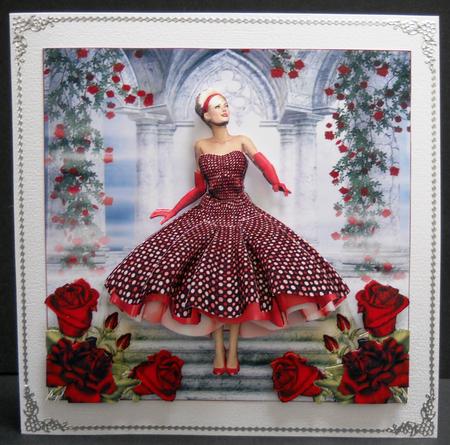 1950's Roses Are Red Lady Mini Kit by Yvonne Middleton