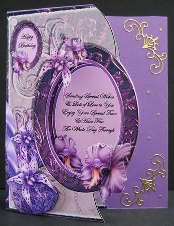 Lovely Lavendar - Shaped Topper, Insert & Decoupage by Yvonne Middleton
