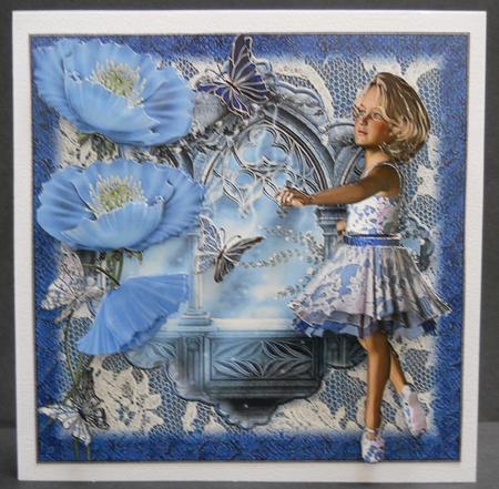 Butterfly Blue Ballerina Girl Mini Kit by Yvonne Middleton