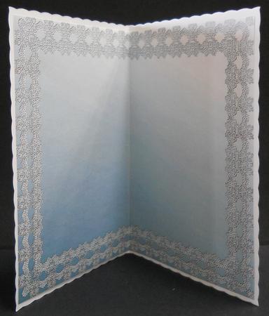 Blue Double Lace Paper by Yvonne Middleton