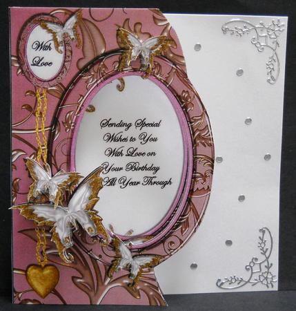 Beautiful Butterflies - Pink - Topper, Insert & Decoupage by Yvonne Middleton