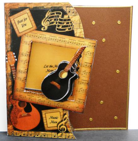 Rhythm & Blues - Shaped Topper, Insert & Decoupage by Yvonne Middleton