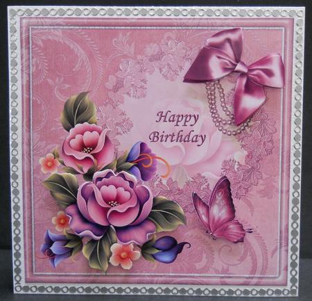Bouquet of Flowers 8x8 Card Front by Yvonne Middleton