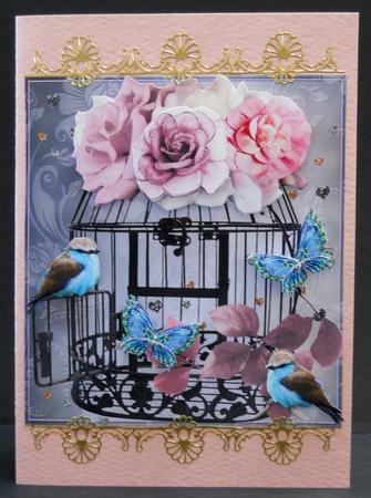 Uncaged Love Card Topper & Decoupage by Yvonne Middleton