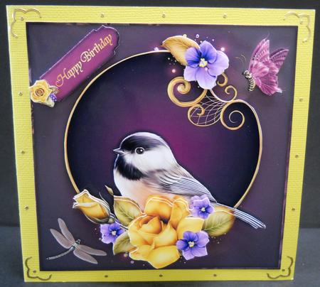 Yellow Roses 8" Square Card Mini-kit by Yvonne Middleton