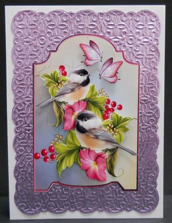 Beautiful Birds and Flowers Screen Card by Yvonne Middleton