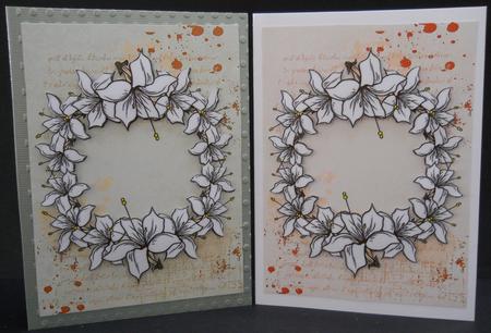 Floral Wreath Backing Sheets by Yvonne Middleton