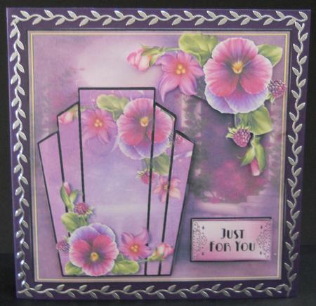 Art Deco Pastel Pansies Square by Yvonne Middleton