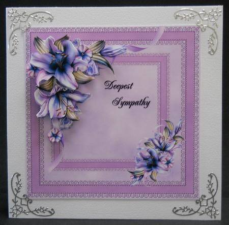 Double Lace Sympathy Card by Yvonne Middleton