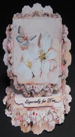 Fancy Easel Pink Flowers by Yvonne Middleton