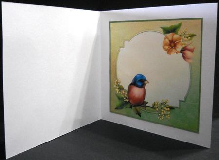 Lazuli Bunting & Flowers 8x8 Insert & Tags by Yvonne Middleton