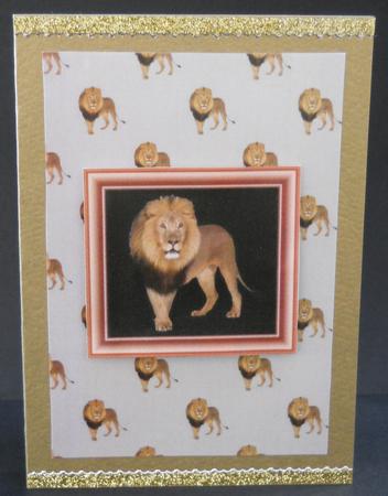 Lion Backing Sheet by Yvonne Middleton