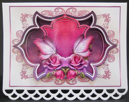 Beautiful Roses& Butterflies by Yvonne Middleton