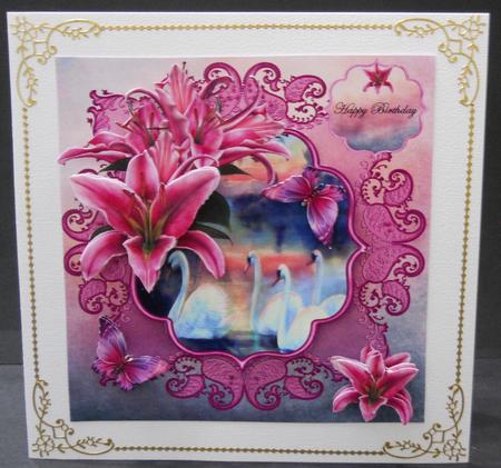 Mini Kit Stargazer Lilies and Swans by Yvonne Middleton