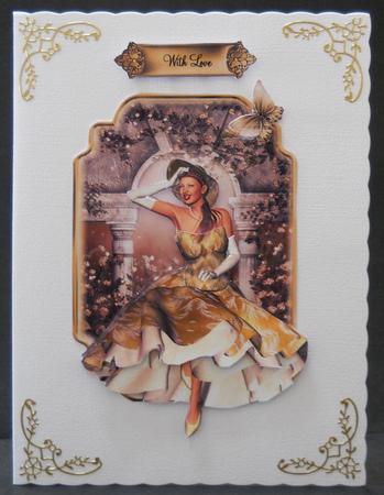 50's Golden Girl Topper with Decoupag by Yvonne Middleton