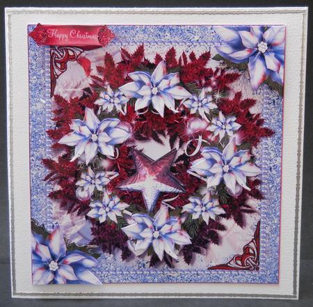 The Poinsettia Wreath Card Topper by Yvonne Middleton