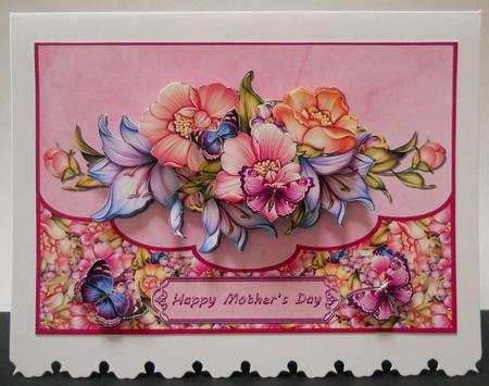 Floral Envelope Flap Card - Mother's Day by Yvonne Middleton