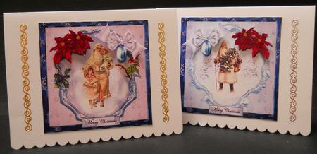 Vintage Santa Toppers by Yvonne Middleton