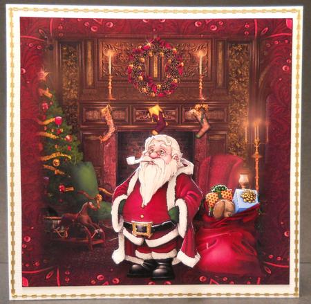 Christmas Eve Card Topper with Decoupage by Yvonne Middleton