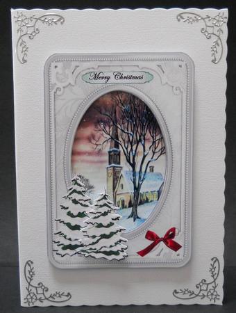 Vintage Christmas Cut Out Frame by Yvonne Middleton