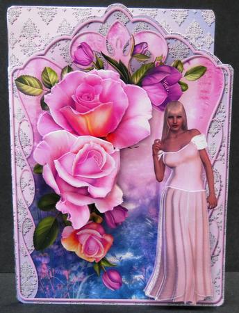 Romantic Roses Shaped Card Mini Kit by Yvonne Middleton