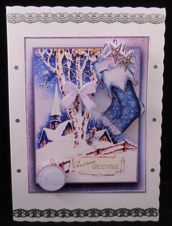 Christmas Vintage Snowscene by Yvonne Middleton