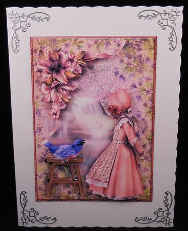 Little Girl Birthday Card or Special Occasion by Yvonne Middleton