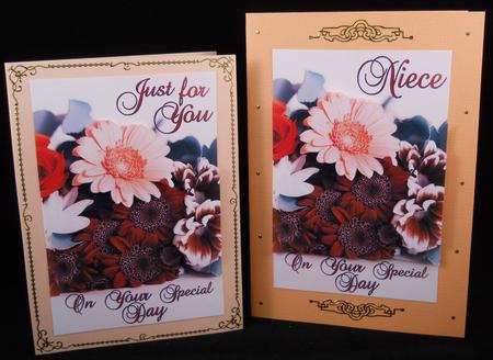 6 Personalised Floral Card Fronts - Autumnal Tones - Set 2 by Yvonne Middleton