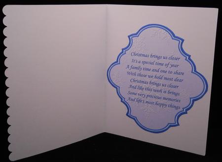 Christmas Snoflake Plaques & Verses in Blue & Silver by Yvonne Middleton