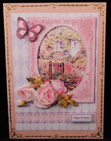Country Cottage Ink-saving Quick Card by Yvonne Middleton