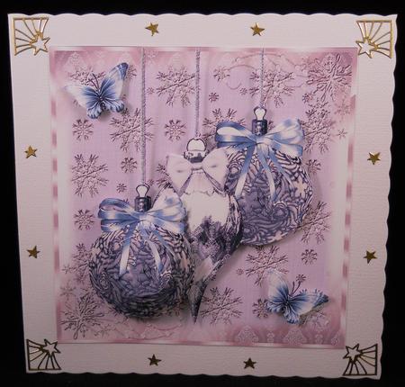Beautiful Christmas Tree Balls in Blue by Yvonne Middleton