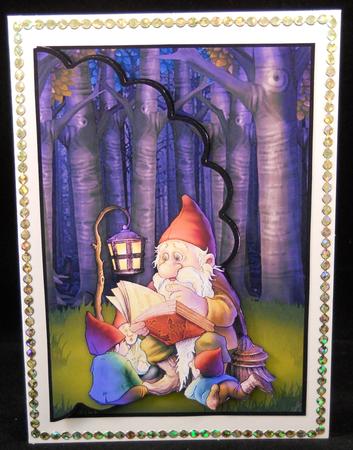 Night Time Story Envelope Card with Decoupage by Yvonne Middleton