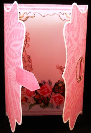 Pink Rose Label Buckle Bracket Mini Card Kit by Yvonne Middleton