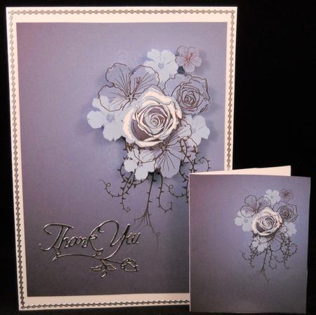 Blue Rose Backing Sheet by Yvonne Middleton