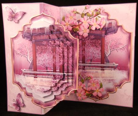 Oriental Winter No Holes Fold Card by Yvonne Middleton