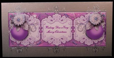 Tri-panel - Luscious Lavendar Christmas - Large Dl Landscape by Yvonne Middleton