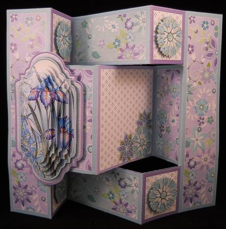 Iris & Dragonfly Floral Tri Shutter Card Mini Kit by Yvonne Middleton