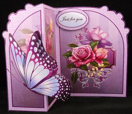 Butterfly Fold Back  Rose Bouquet by Yvonne Middleton