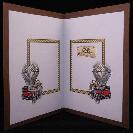 Insert - Vintage Car and Balloon Hb by Yvonne Middleton