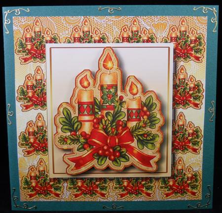 Vintage Christmas Candles & Holly by Yvonne Middleton