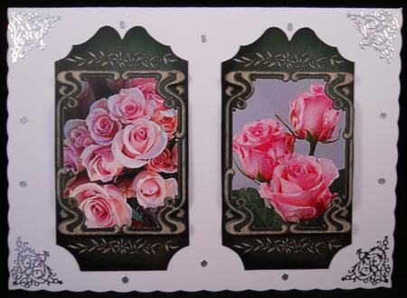 Floral Tags - Pink Roses by Yvonne Middleton
