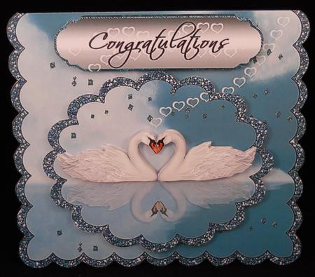 Swan Reflections Scalloped Tent Card Mini-kit by Yvonne Middleton
