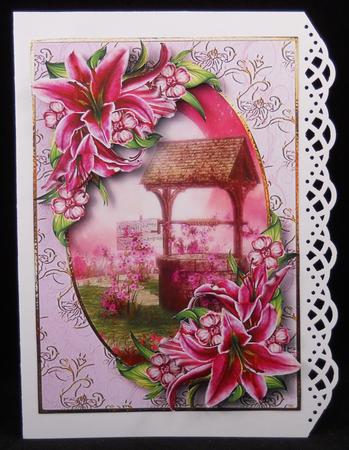 Fantasy Wishing Well & Stargazer Lilies by Yvonne Middleton