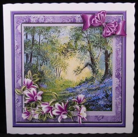 Woodland Glade with Bluebells Decoupage Sheet by Yvonne Middleton