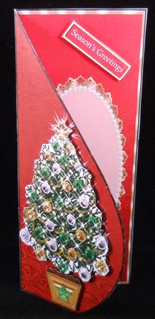 Oh Beautiful Christmas Tree Teardrop Card by Yvonne Middleton