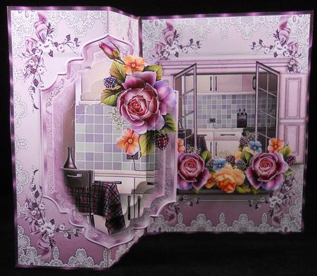 The Kitchen Window Box No Holes Fold Card by Yvonne Middleton