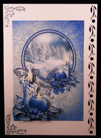 Blue & White Snowy Christmas by Yvonne Middleton